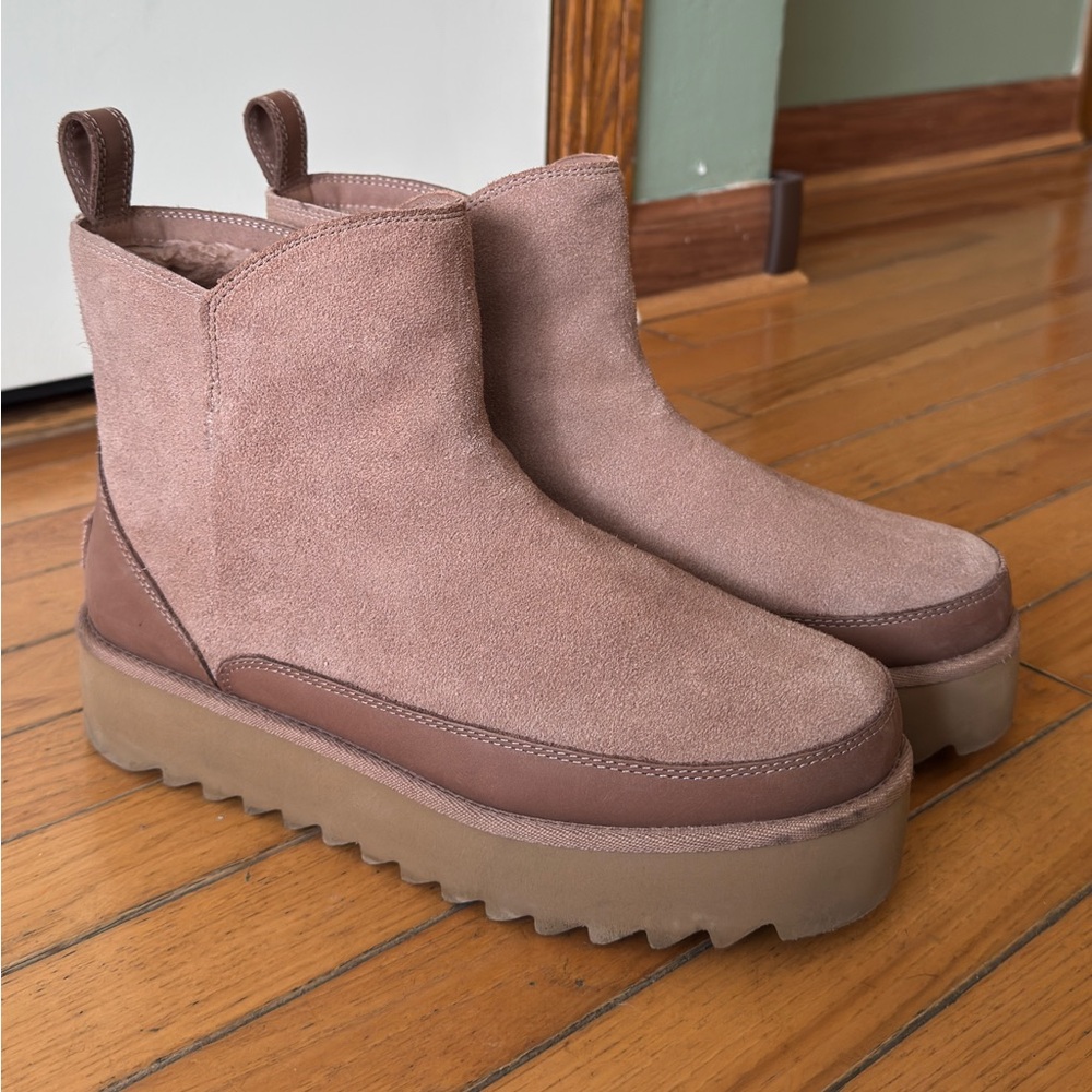 UGG Alina Mini Platform Boots - Rocky Oak - Size 9